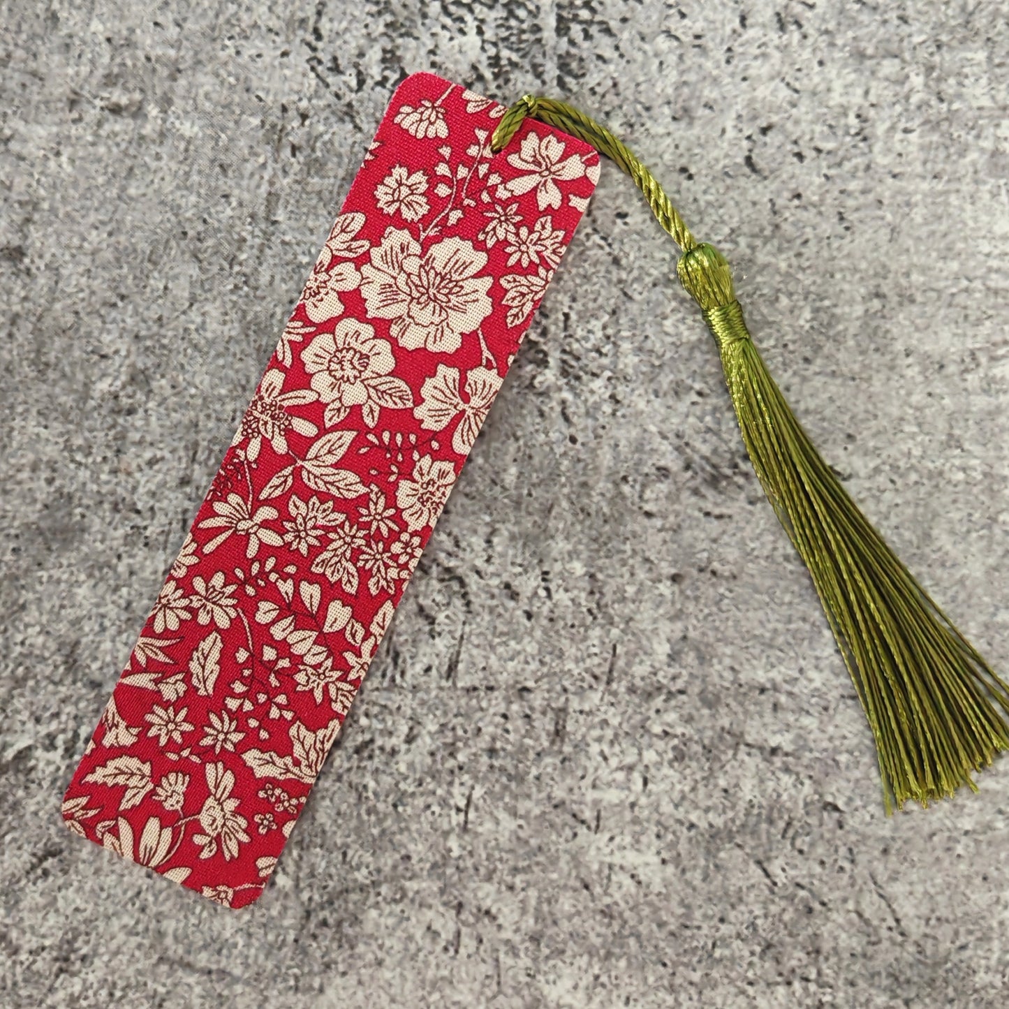 Fabric Bookmark - Pink Garden