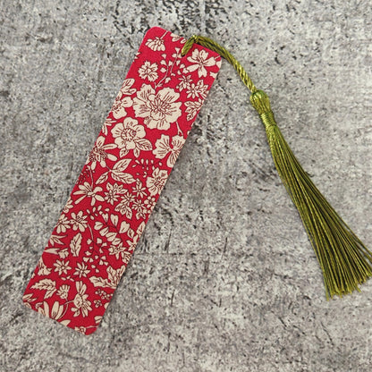 Fabric Bookmark - Pink Garden