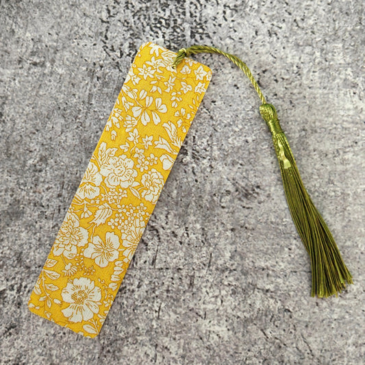 Fabric Bookmark - Yellow Garden
